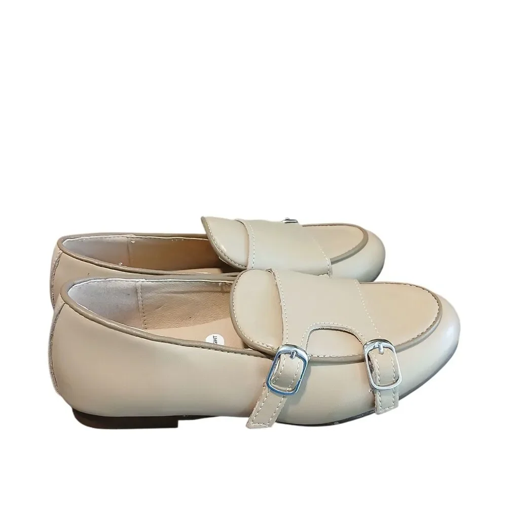 NEW Emerald Label Leather Double Buckle FLats Dress Shoe Size 11.5 Slip On